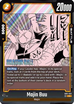 Majin Buu (SB01-033) - Manga Booster 01 Holofoil