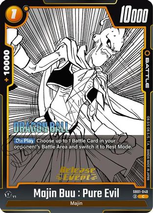 Majin Buu : Pure Evil - SB01-040 (SB01-040) - Manga Booster 01 Release Event Cards