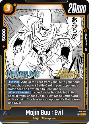 Majin Buu : Evil - SB01-035 (SB01-035) - Manga Booster 01 Release Event Cards