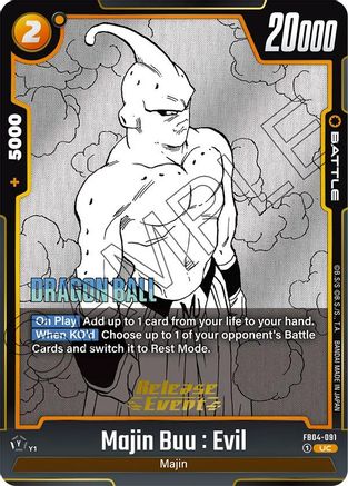 Majin Buu : Evil - FB04-091 (FB04-091) - Manga Booster 01 Release Event Cards