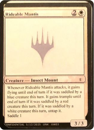 Rideable Mantis (-) - Un-Known Event Playtest Cards