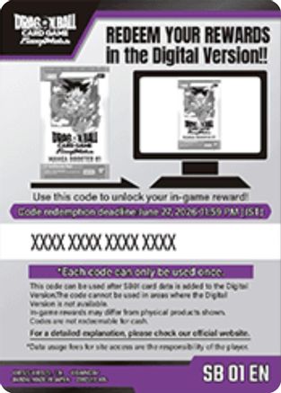 Code Card - Manga Booster 01 (SB01)  - Manga Booster 01