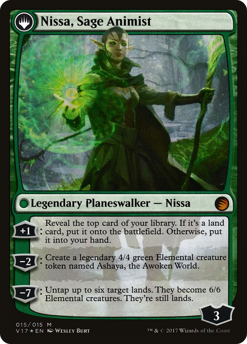 Nissa, Vastwood Seer (V17-015) - From the Vault: Transform: (originpwdfc) Foil