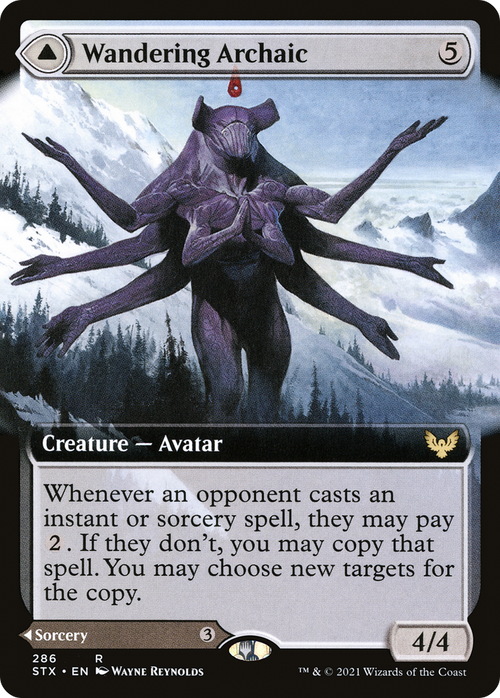 Wandering Archaic (Extended Art) (STX-286) - Strixhaven: School of Mages: (Extended Art)