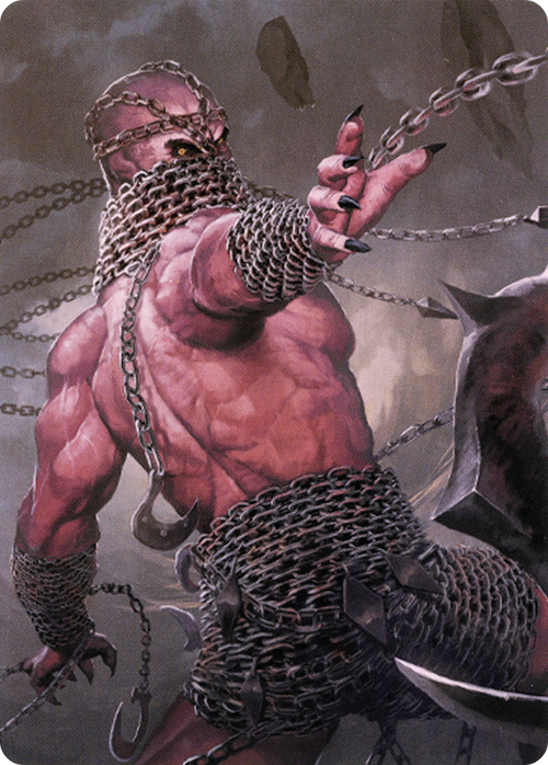 Chain Devil // Chain Devil (ACLB-008) - Battle for Baldur's Gate Art Series (Borderless) Foil