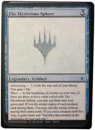 The Mysterious Sphere (-) - Un-Known Event Playtest Cards