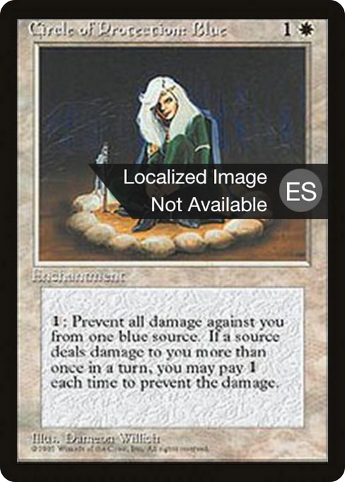Circle of Protection: Blue (4BB-) - Fourth Edition Foreign Black Border