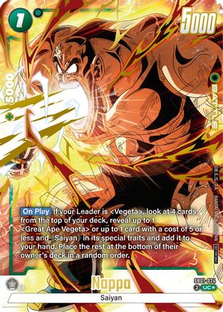 Nappa (Limited Pack 02) (Alternate Art) (SB01-024) - Tournament and Championship Promos Holofoil