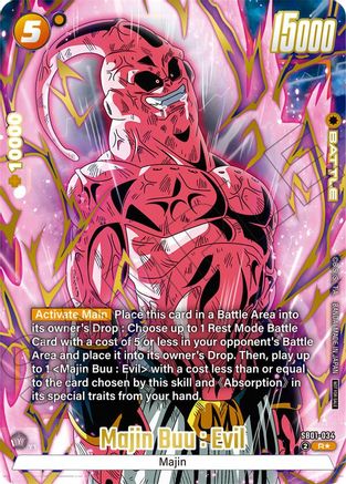 Majin Buu : Evil (Limited Pack 02) (Alternate Art) (SB01-034) - Tournament and Championship Promos Holofoil