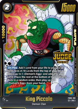 King Piccolo (Judge Pack (Event Judge) 04) (FB06-108) - Tournament and Championship Promos Holofoil
