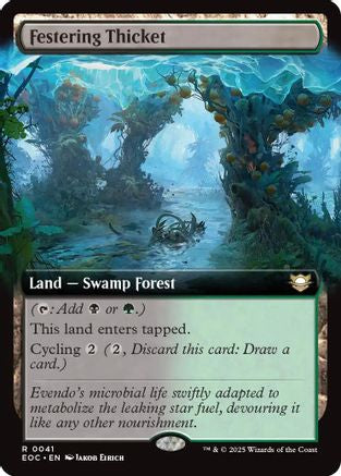 Festering Thicket (Extended Art) (EOC-041) - Commander: Edge of Eternities