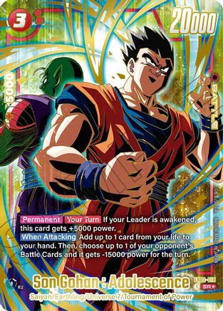 Son Gohan : Adolescence (1st Anniversary Set) (FB02-018) - Fusion World Promotion Cards and Packs Holofoil