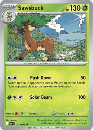 Sawsbuck 007  SV White Flare - Uncommon
