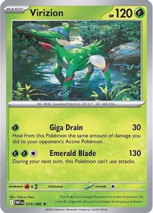 Virizion 010  - Reverse Holofoil SV White Flare - Rare