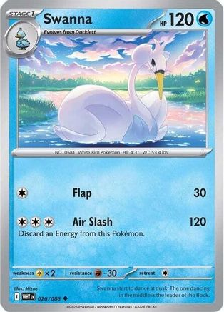Swanna 026  SV White Flare - Uncommon