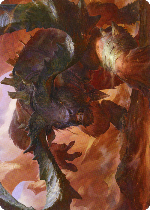 Moraug, Fury of Akoum // Moraug, Fury of Akoum (AZNR-066) - Zendikar Rising Art Series (Borderless)