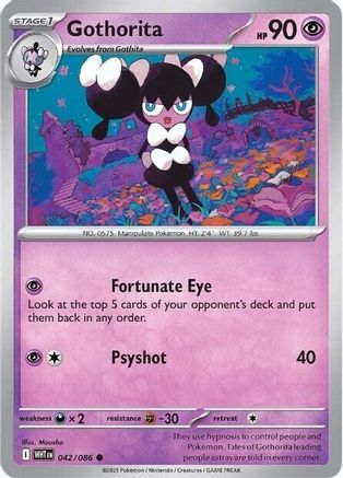 Gothorita 042  - Reverse Holofoil SV White Flare - Common