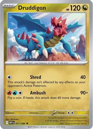 Druddigon 071  SV White Flare - Uncommon
