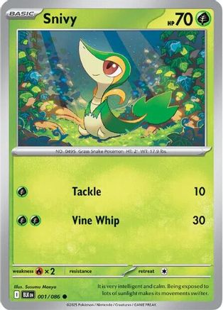 Snivy 001  SV Black Bolt - Common