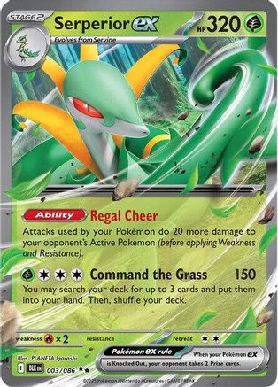 Serperior ex 003  - Holofoil SV Black Bolt - Double Rare