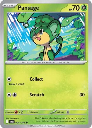 Pansage 004  SV Black Bolt - Common