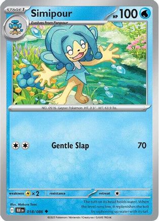 Simipour 018  - Reverse Holofoil SV Black Bolt - Uncommon