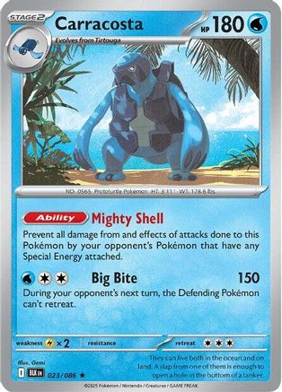 Carracosta 023  - Reverse Holofoil SV Black Bolt - Rare