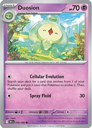 Duosion 038  - Reverse Holofoil SV Black Bolt - Common