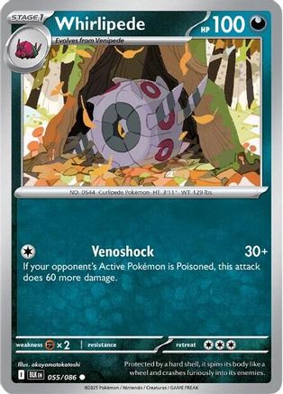 Whirlipede 055  - Reverse Holofoil SV Black Bolt - Common