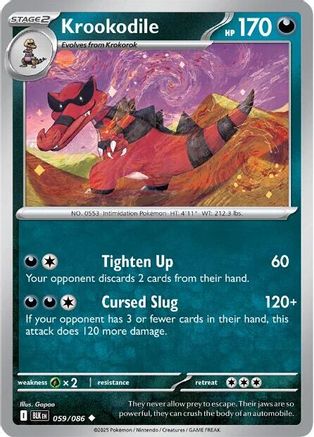 Krookodile 059  - Reverse Holofoil SV Black Bolt - Uncommon