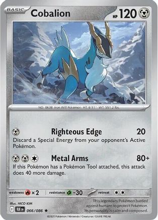Cobalion 066  - Holofoil SV Black Bolt - Rare