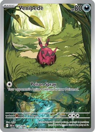 Venipede 132/086  - Holofoil SV Black Bolt - Illustration Rare