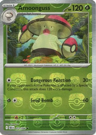 Amoonguss (Master Ball Pattern) 011  - Holofoil SV Black Bolt - Uncommon