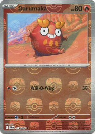 Darumaka (Master Ball Pattern) 013  - Holofoil SV Black Bolt - Common