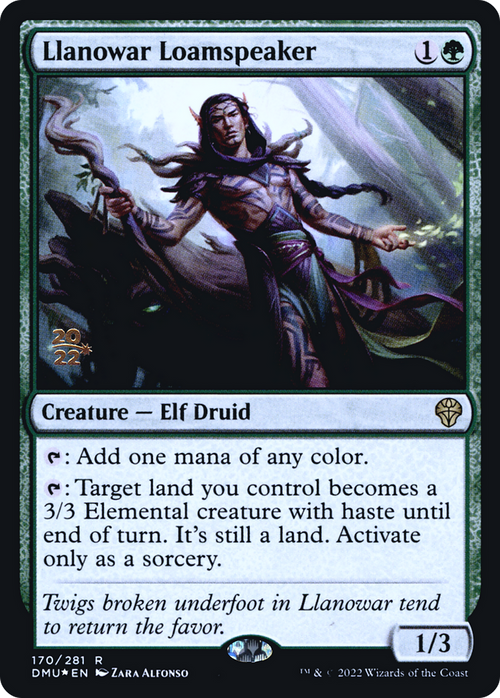 Llanowar Loamspeaker (PRE-170) - Dominaria United Promos Foil