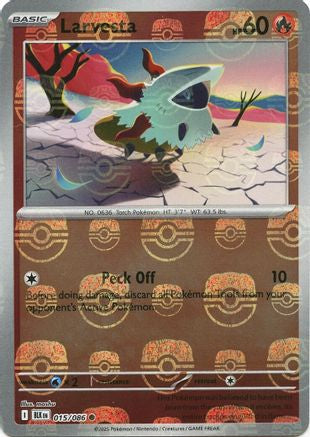 Larvesta (Master Ball Pattern) 015  - Holofoil SV Black Bolt - Common