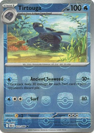 Tirtouga (Master Ball Pattern) 022  - Holofoil SV Black Bolt - Uncommon