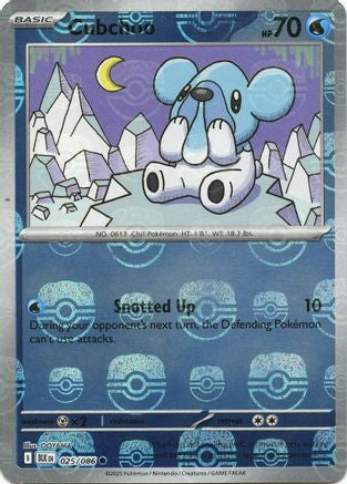 Cubchoo (Master Ball Pattern) 025  - Holofoil SV Black Bolt - Common