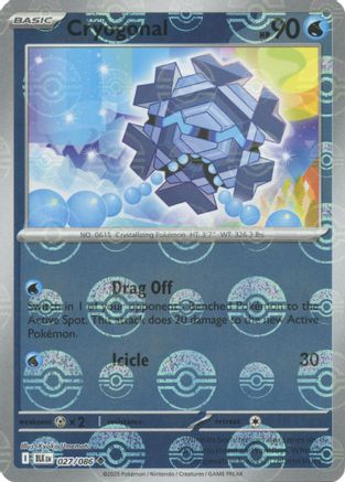 Cryogonal (Poke Ball Pattern) 027  - Holofoil SV Black Bolt - Uncommon