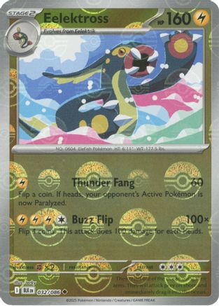 Eelektross (Poke Ball Pattern) 032  - Holofoil SV Black Bolt - Uncommon