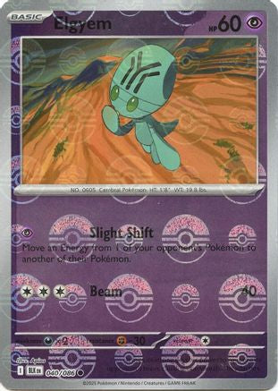 Elgyem (Poke Ball Pattern) 040  - Holofoil SV Black Bolt - Common