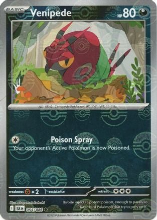 Venipede (Poke Ball Pattern) 054  - Holofoil SV Black Bolt - Common