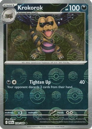 Krokorok (Poke Ball Pattern) 058  - Holofoil SV Black Bolt - Common