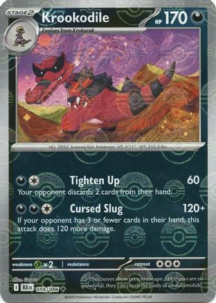 Krookodile (Poke Ball Pattern) 059  - Holofoil SV Black Bolt - Uncommon