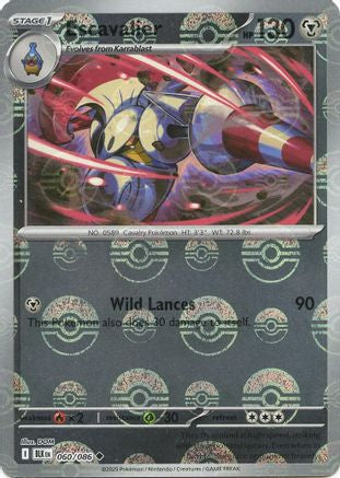 Escavalier (Poke Ball Pattern) 060  - Holofoil SV Black Bolt - Common