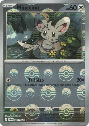 Minccino (Poke Ball Pattern) 075  - Holofoil SV Black Bolt - Common