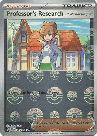 Professor's Research (Poke Ball Pattern) 085  - Holofoil SV Black Bolt - Uncommon
