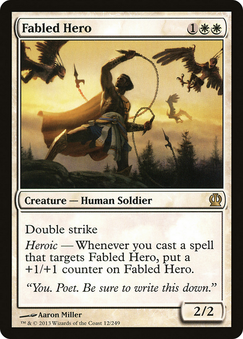 Fabled Hero (THS-012) - Theros Foil