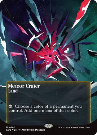 Meteor Crater (0161) (Borderless) (Galaxy Foil) (EOS-161) - Edge of Eternities: Stellar Sights Foil