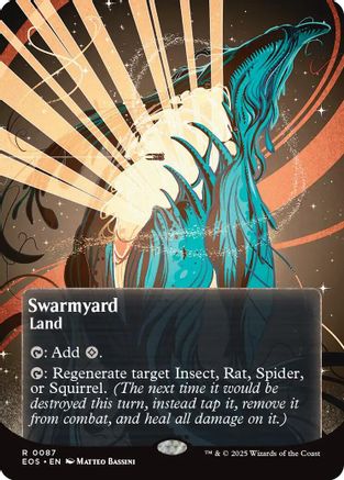 Swarmyard (0087) (Borderless) (EOS-087) - Edge of Eternities: Stellar Sights Foil